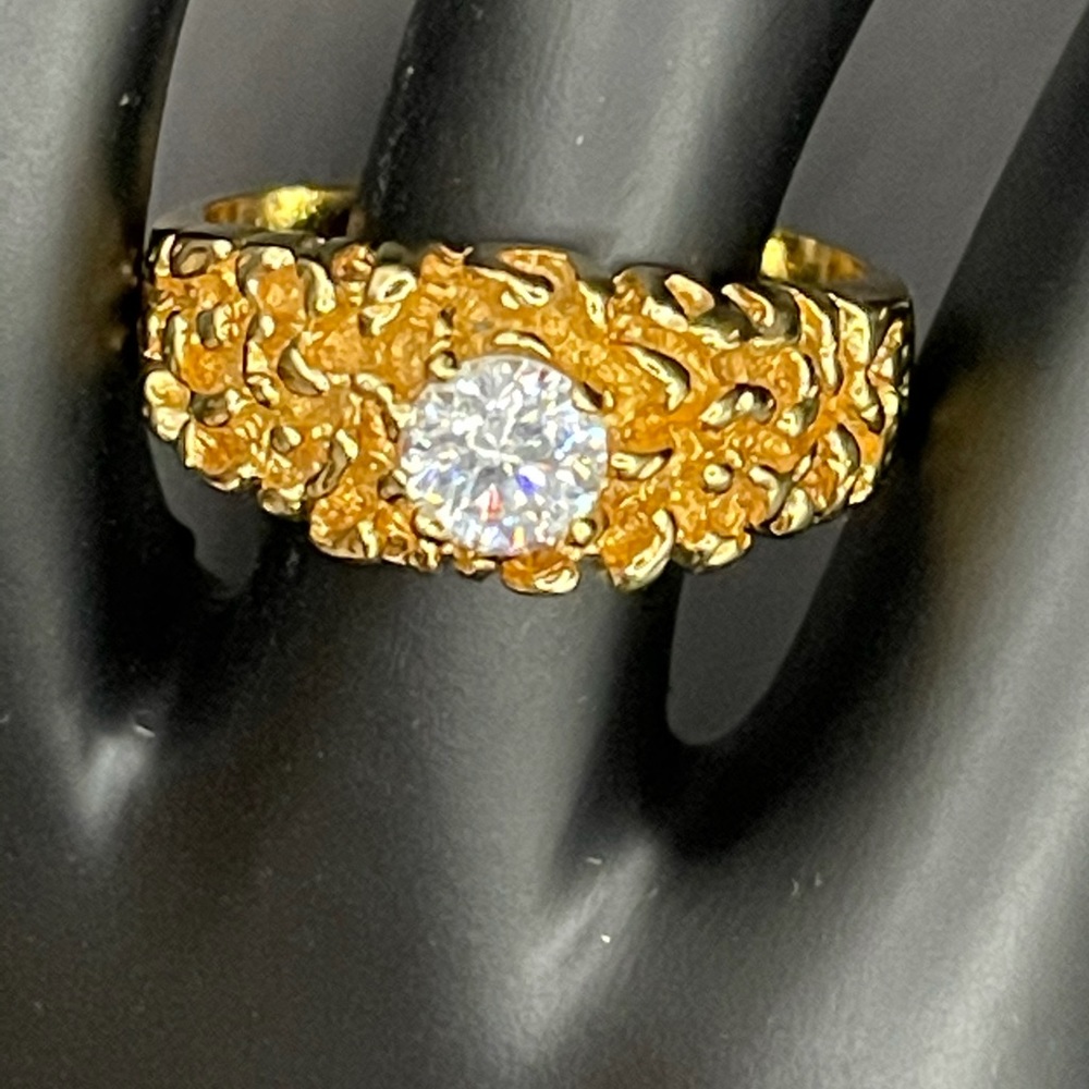 Nugget Ring with Fake Diamond (#21)